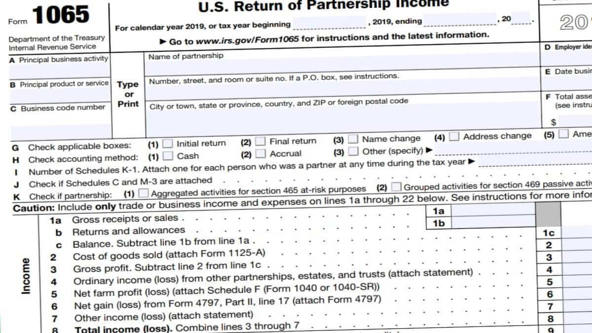 1065 tax form 2020