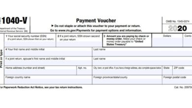 1040-V Tax Form