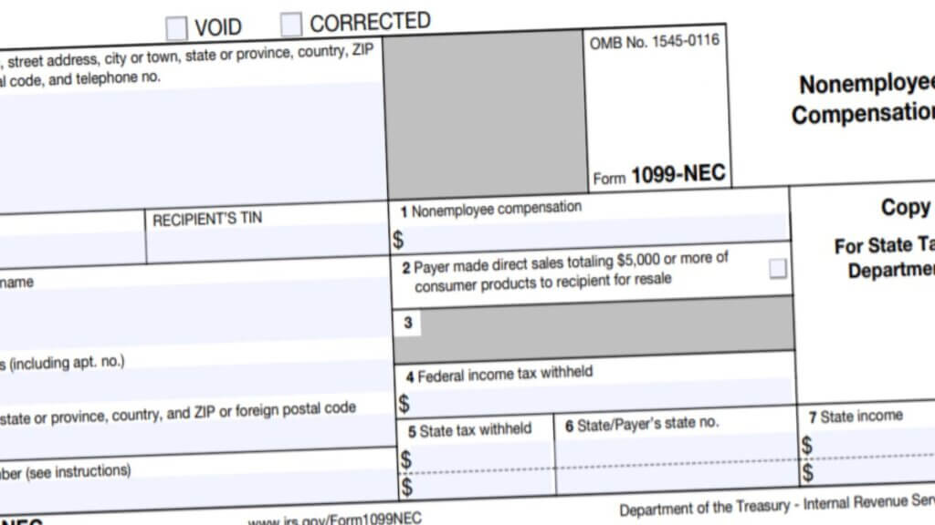 1099 Nec Template For Preprinted Forms