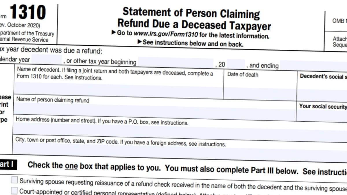Form 1310 instructions