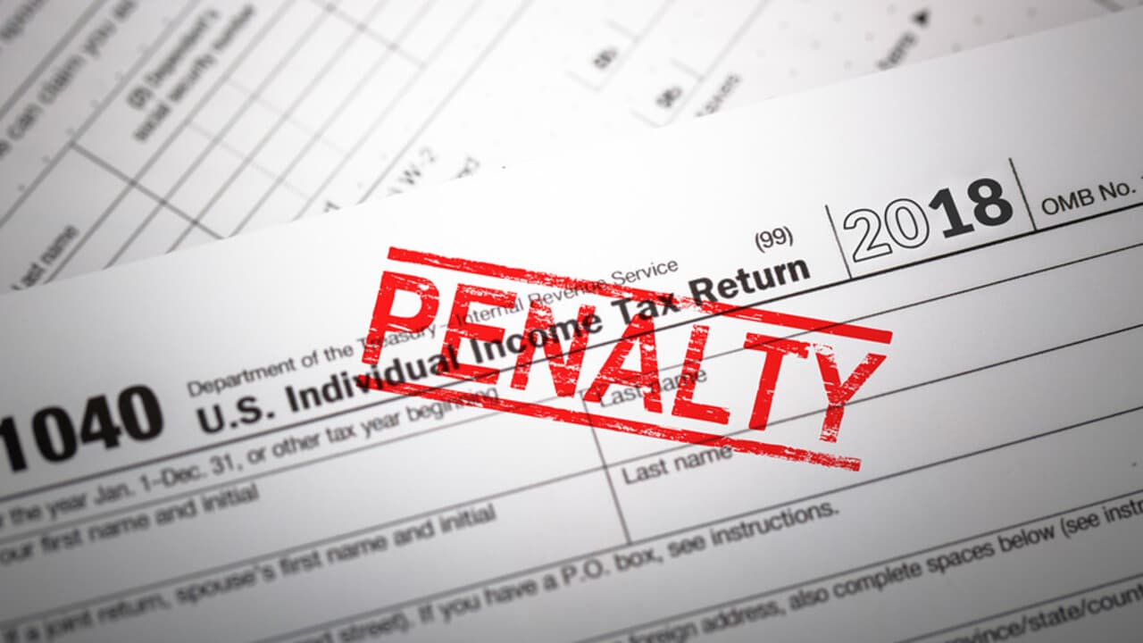 W-4 Penalties with penalty stamp on tax form
