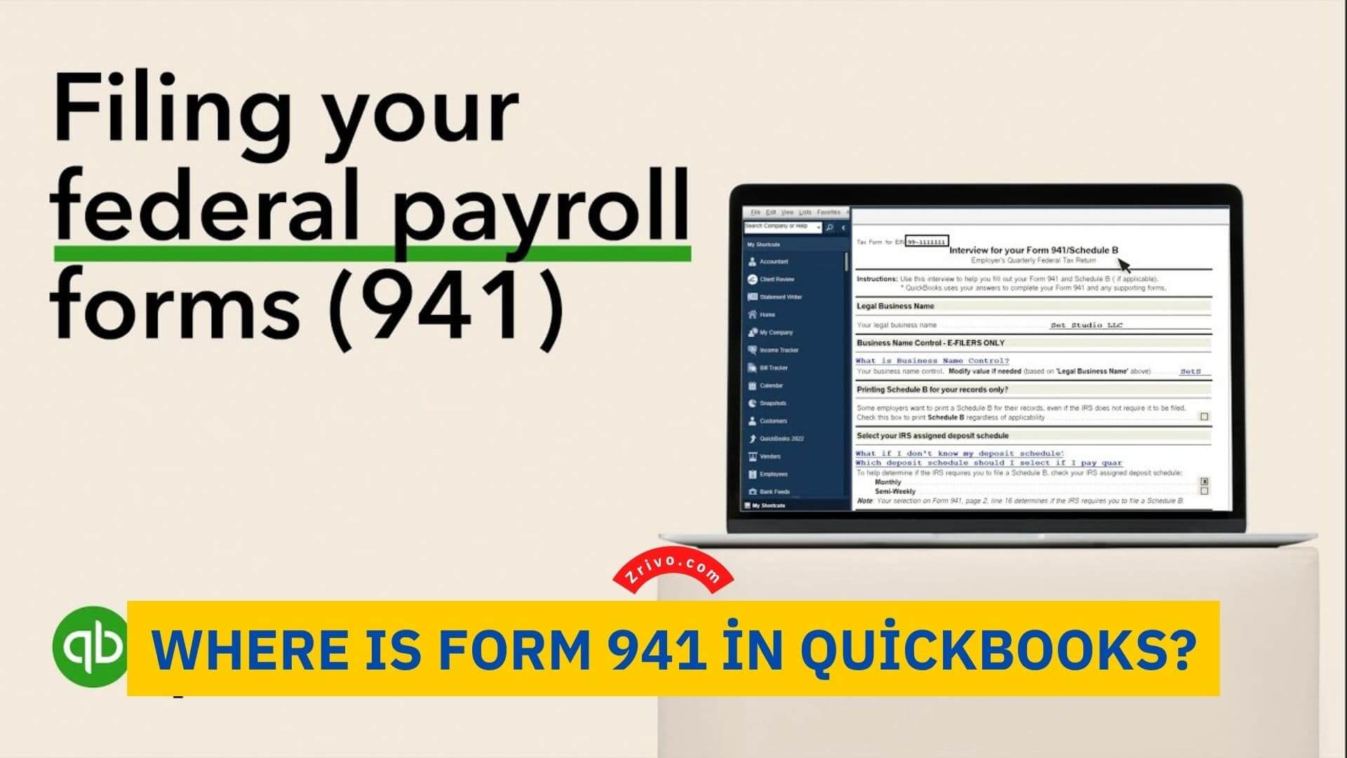 Where Is Form 941 in Quickbooks?