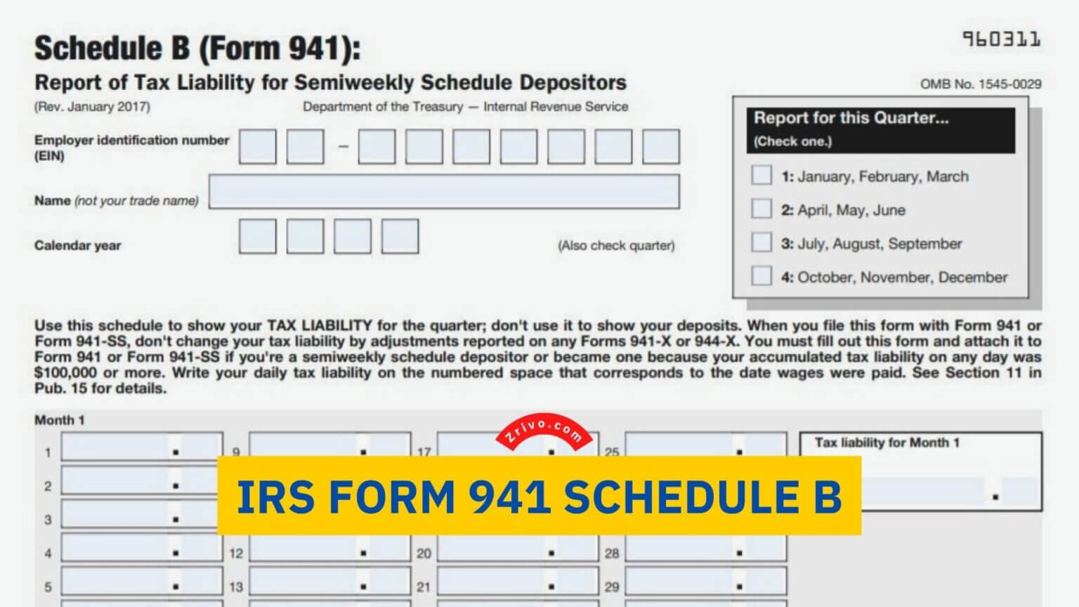 IRS Form 941 Schedule B 2023