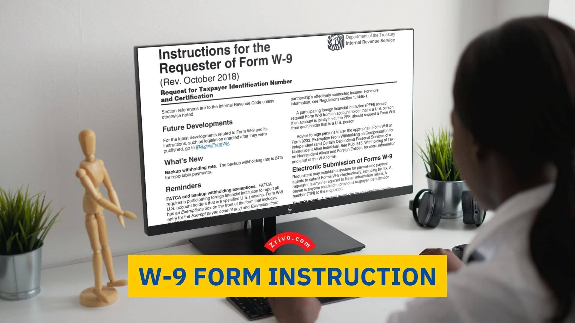 W-9 Form Instruction Zrivo Cover