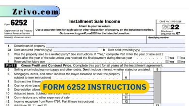 Form 6252 Instructions