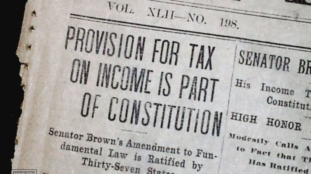 The 16th Amendment and Modern Income Tax