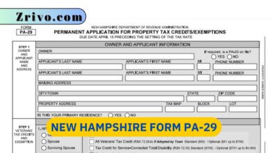 New Hampshire Form PA-29