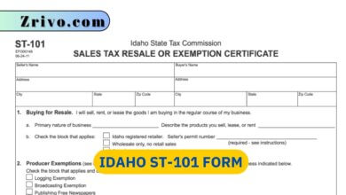 Idaho ST-101 Form