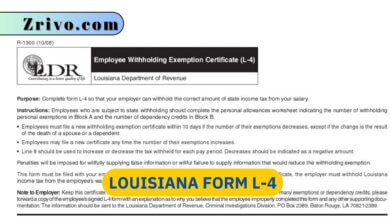 Louisiana Form L-4